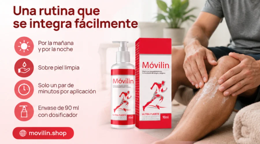 Movilin — aplicación diaria del gel sobre la piel
