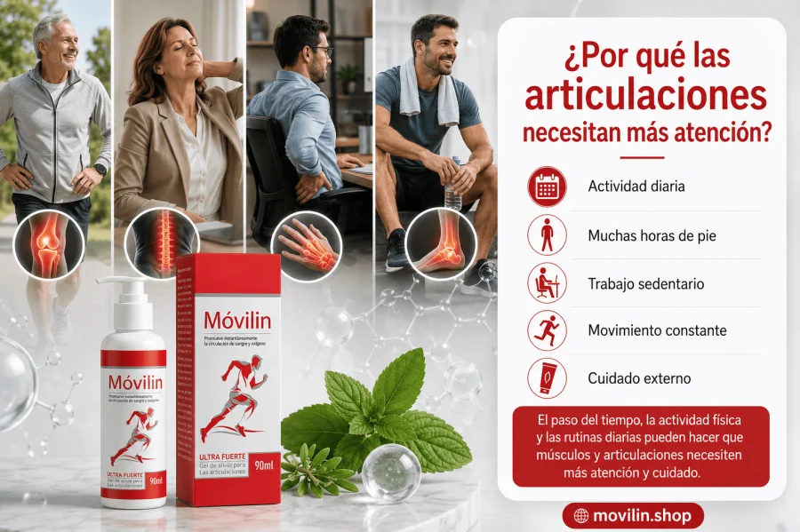 Movilin — cuidado externo de las articulaciones con los años y la actividad