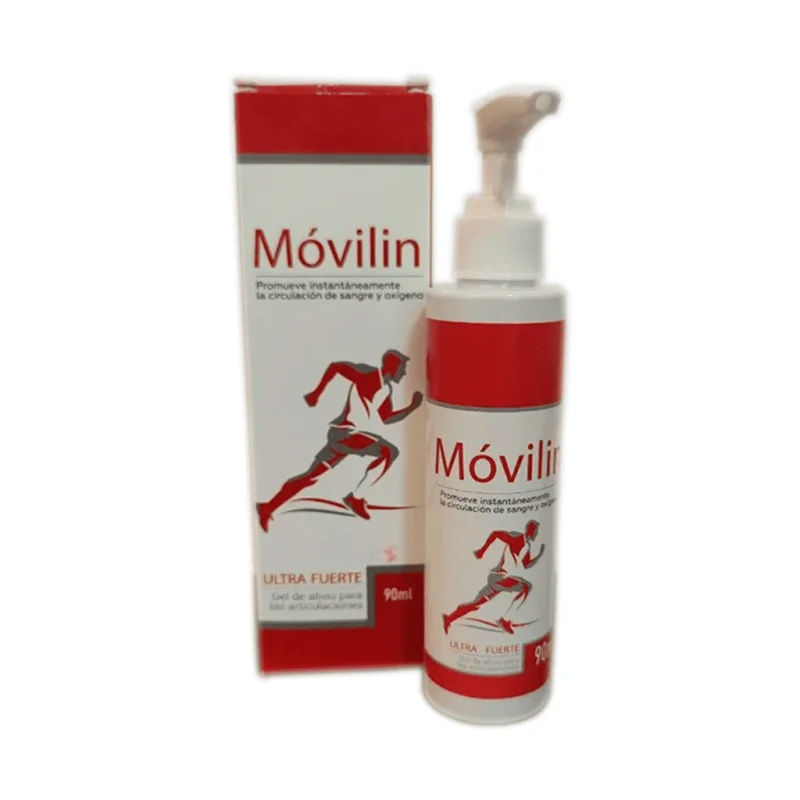 Movilin — frasco y caja del producto original Ultra Fuerte de 90 ml